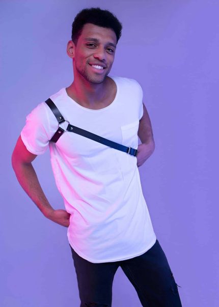 Bouquet Boutique  Çapraz Kol Detaylı Erkek Deri Harness