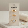 Bouquet Bouqtique Gold Renk Pirinç 3'lü Vintage Kadın Yüzük Kombini BYK4290 BQT35BYK4290
