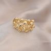 Bouquet Boutique Ayarlamalı Gold Renk Metal Bombeli Boluncuk Model Yüzük
