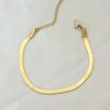 Bouquet Boutique 316L Çelik Gold Renk İtalyan Zincirli Bileklik