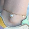 Bouquet Boutique 316L Çelik Gold Renk Kalp Model Kadın Halhal