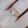 Bouquet Boutique Gold Renk Zirkon Taşlı Taç Model Kadın Yüzük