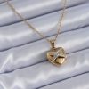 Bouquet Boutique 316L Çelik Gold Renk Zirkon Detay Kalp Model Kadın Kolye