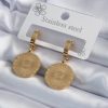 Bouquet Boutique 316L Çelik Gold Renk İşleme Detay Kadın Küpe