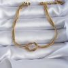 Bouquet Boutique 316L Çelik Gold Renk Düğüm Model Kadın Bileklik