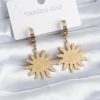 Bouquet Boutique 316L Çelik Gold Renk Güneş Model Göz İşleme Kadın Küpe