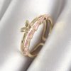 Bouquet Boutique Pirinç Gold Renk Zirkon Taşlı Kelebek Figür Kadın Yüzük