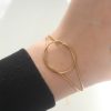 Bouquet Boutique 316L Çelik Gold Renk Düğüm Model Bileklik