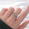 Bouquet Boutique Topçuk Model Zirkon Taşlı Silver Renk Ayarlanabilir Yüzük