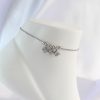 Bouquet Boutique 316L Çelik Gümüş Renk Minimal Kelebek Tasarımlı Halhal