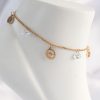 Bouquet Boutique 316L Çelik Gold Renk Zirkon Taşlı Yıldızlı Halhal