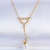 Bouquet Boutique 316L Çelik Zincir Gold Renk İnci Taş Detay Kalp Kolye