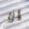 Bouquet Boutique Pirinç Gold Gümüş Renkli Tırtıklı Halka Küpe
