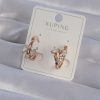 Bouquet Boutique XUPİNG Rose Renk Zirkon Taşlı Halka Küpe