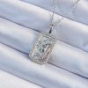 Bouquet Boutique 316L Çelik Zincir Gümüş Renk Zirkon Taşlı Yüz Figürlü Tarot Kolye