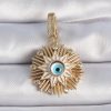 Bouquet Boutique Pirinç Gold Renk Nazar Boncuklu Saçaklı Yıldız Figür Ajda Charm