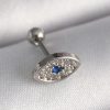 Bouquet Boutique 316L Çelik Gümüş Renk Zirkon Taşlı Göz Tragus Piercing