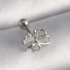 Bouquet Boutique 316L Çelik Gümüş Renk Zirkon Taş Detay Kurdele Model Tragus Piercing