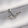Bouquet Boutique 316L Çelik Gümüş Renk Zirkon Taş Detay Kanat Model Tragus Piercing