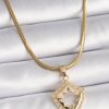 Bouquet Boutique 316L Çelik Gold Renk İtalyan Zincir Zirkon Taşlı Kutup Yıldız İşleme Kadın Kolye