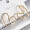 Bouquet Boutique Pirinç Gold Renk Zirkon Taşlı Yılan Kalp Model Kadın Küpe