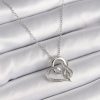 Bouquet Boutique 316L Çelik Gümüş Renk Zincir Zirkon Taş Detaylı Kalp Model Sonsuzluk Detay Kadın Kolye