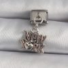 Bouquet Boutique 316L Çelik Gümüş Renk Sallantı New York Yazı Model Nomination Charm