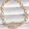 Bouquet Boutique Pirinç Gold Renk Zirkon Taşlı Kuğu Figür Damla Zincir Model Kadın Bileklik