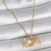 Bouquet Boutique 316L Çelik Gold Renk Zincir Zirkon Taşlı Açılır İncili Elmas Model Kadın Kolye