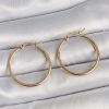 Bouquet Boutique 6 mm Çelik Gold Renk Halka Model Kadın Küpe