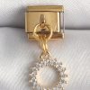 Bouquet Boutique 316L Çelik Gold Renk Zirkon Taşlı Sallantı Güneş Model Nomination Charm