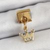 Bouquet Boutique 316L Çelik Sallantılı Zirkon Taşlı Kraliçe Tacı Model Gold Renk Nomination Charm