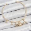 Bouquet Boutique Pirinç Zirkon Taşlı İstiridye Ve Deniz Yıldızı Model Gold Renk Charm Bileklik