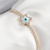 Bouquet Boutique Pirinç Zirkon Taşlı Nazar Yıldız Model Gold Renk Asansörlü Kadın Bileklik