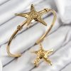 Bouquet Boutique Pirinç Deniz Yıldızı Model Gold Renk Bileklik Yüzük Set