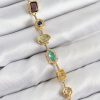Bouquet Boutique Pirinç Renkli Zirkon Taşlı Model Gold Renk 7 Element Kadın Y Kolye