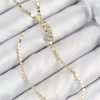 Bouquet Boutique Pirinç Zirkon Taşlı Ezme Zincirli Model Gold Renk Y Kolye