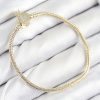 Bouquet Boutique Pirinç Charm Zirkon Taşlı Taç Model Gold Renk Kadın Bileklik