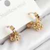 Bouquet Boutique 316L Çelik Boncuklu Halka Model Gold Renk Kadın Küpe