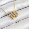 Bouquet Boutique 316L Çelik Zirkon Taşlı Sarmal Model Gold Renk Kadın Kolye