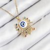 Bouquet Boutique 316L Çelik Zirkon Taşlı Nazar Model Gold Renk Kadın Kolye