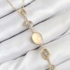 Bouquet Boutique Pirinç Zincir Sarı Gold Renk Zirkon Taşlı Y Kolye