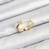 Bouquet Boutique Pirinç Gold Renk Kemik Model  Yüzük