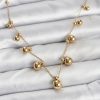 Bouquet Boutique 316L Çelik Zincir Gold Renk Topçuklu Kolye