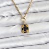 Bouquet Boutique 316L Çelik Zincir Gold Renk Vintage Model  Kolye