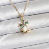 Bouquet Boutique 316L Çelik Zincir Gold Renk Chirtsmas Bell Model Yılbaşı Temalı  Kolye