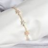 Bouquet Boutique Renkli Yıldız Model Zirkon Taşlı Gold Renk Pirinç Su Yolu  Bileklik