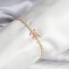 Bouquet Boutique Kelebek Model Zirkon Taşlı Gold Renk Pirinç Su Yolu  Bileklik