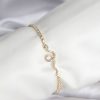 Bouquet Boutique Yılan Model Zirkon Taşlı Gold Renk Pirinç Su Yolu  Bileklik