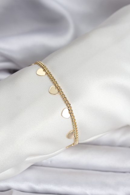 Bouquet Bouqtique 14K Gold Renk Kaplama Kalpli Model CM Kadın Bileklik BQT35BB8131